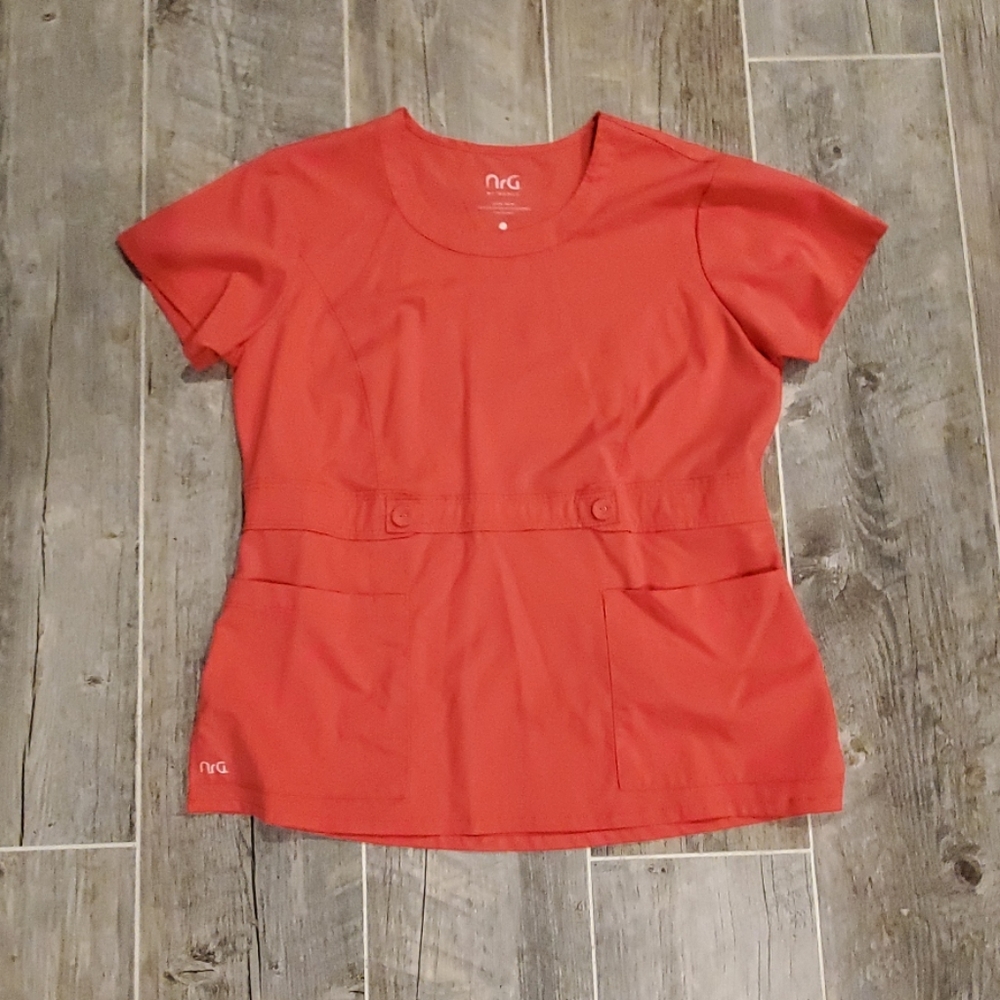 NrG Barco salmon scrub top never worn